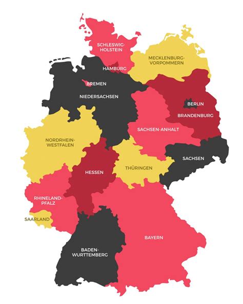 estados da alemanha mapa
